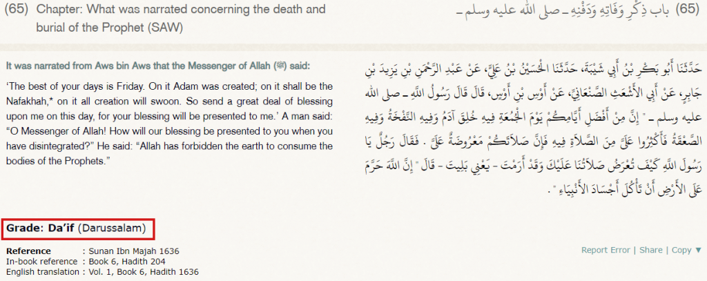  Lying Prophet - The Daif of the same Hadith 
